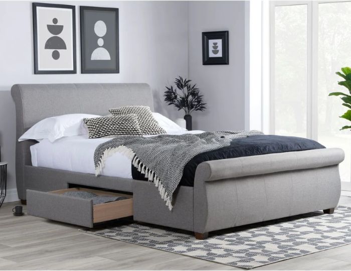 sleigh bed with storage drawers