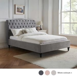 Athens Upholstered Sleigh Bed