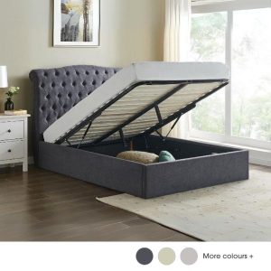 Athens Upholstered Storage Sleigh Bed